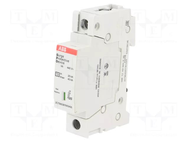 Surge arrester; Type 2; Poles: 1; In 8/20us: 40kA; -40÷80°C; IP20 ABB 2CTB803871R1200