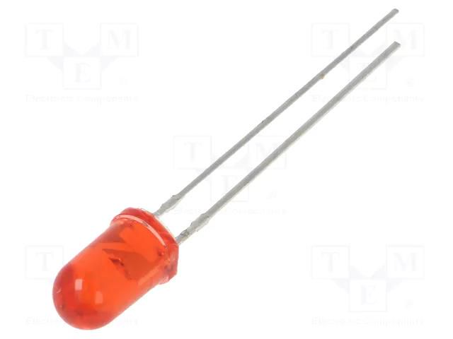 LED; red; 5mm; 1200mcd; 15°; Front: convex; 1.8÷2.4VDC; No.of term: 2 OPTOSUPPLY OSR6LW5113A