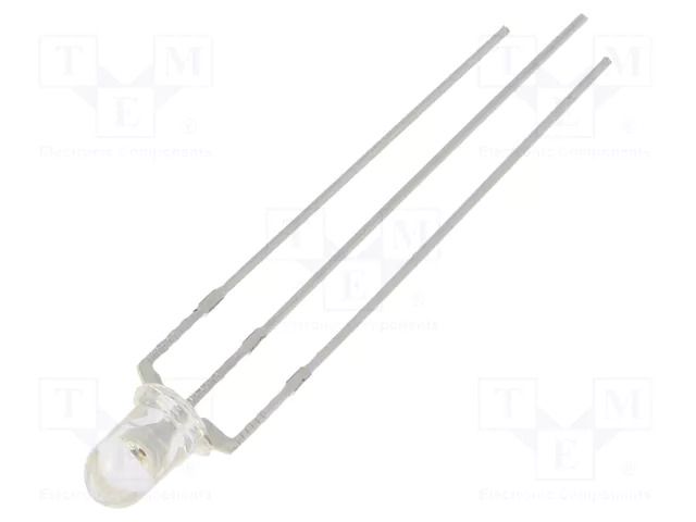LED; red/blue; 3mm; 30°; Front: convex; 2.1÷2.6/3.1÷3.6VDC; round OPTOSUPPLY OSRBPA3131A
