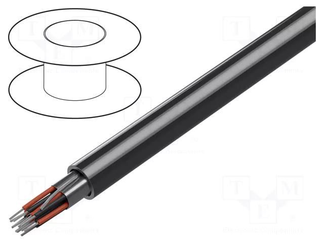 Wire; 3x2x22AWG; shielded,Al-PET foil; PVC; chrome; 300V; 305m BELDEN 9513.0601000