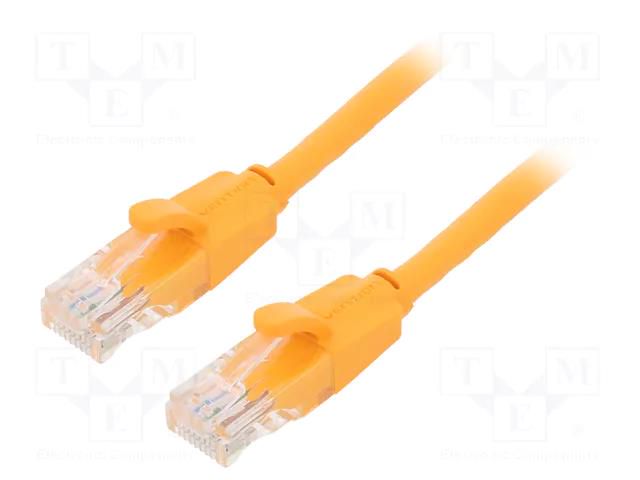 Patch cord; RJ45 plug,both sides; U/UTP; 6; CCA; PVC; orange; 1m VENTION IBEOF