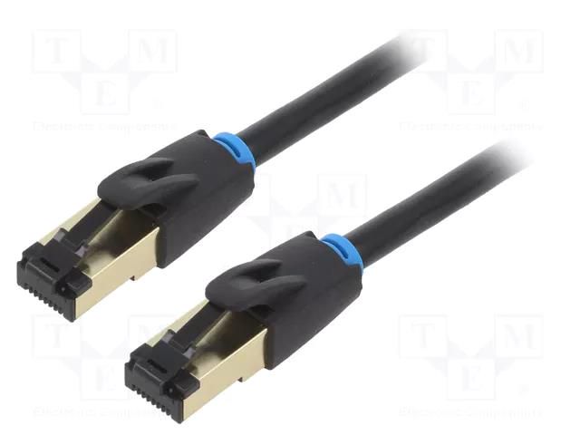 Patch cord; RJ45 plug,both sides; S/FTP; Cat 8; stranded; OFC; PVC VENTION IKBBG