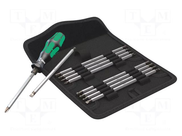 Kit: screwdrivers; Phillips,Pozidriv®,Torx®; case; 11pcs. WERA WERA.05002990001