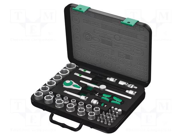 Wrench-set; 6-angles,socket spanner; Mounting: 3/8"; 43pcs. WERA WERA.05003594001