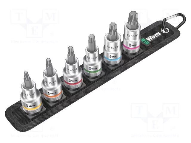 Wrench-set; socket spanner,Torx®; 1/2"; 6pcs. WERA WERA.05003997001
