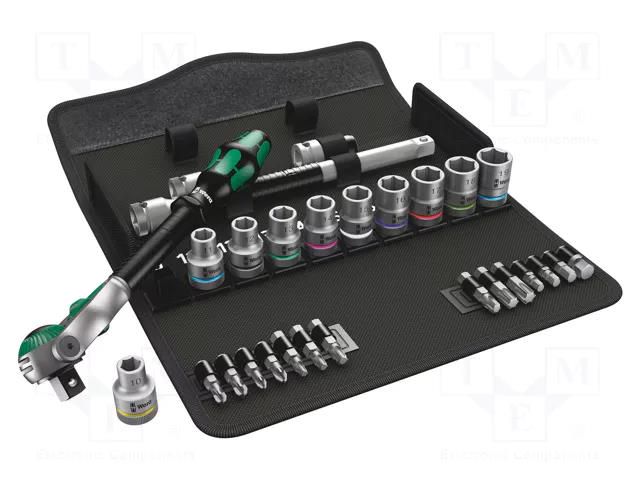 Wrench-set; socket spanner; Mounting: 1/2"; 28pcs. WERA WERA.05004076001