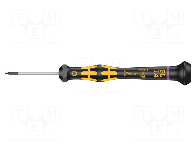 Screwdriver: precision; Pentalobe; PL1.4; 137mm; ESD WERA WERA.05030331001