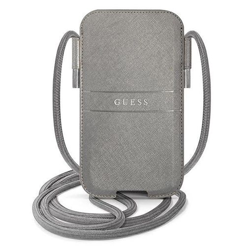 Guess Handbag GUPHLPSASBGR 6.7 &quot;gray / gray Saffiano Strap, Guess 3666339031794 3666339031794