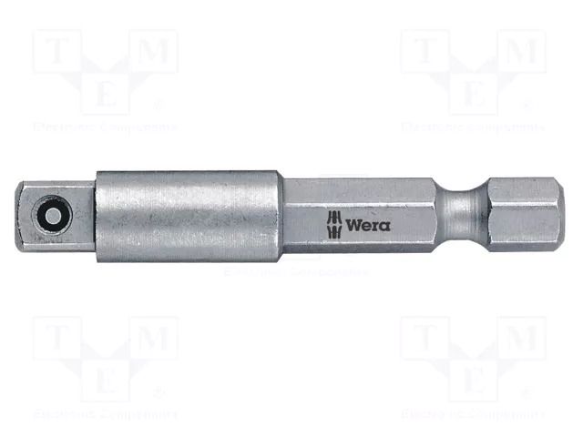 Holder; Overall len: 50mm; Mounting: 1/4" (D6,3mm),1/4" square WERA WERA.05050205001