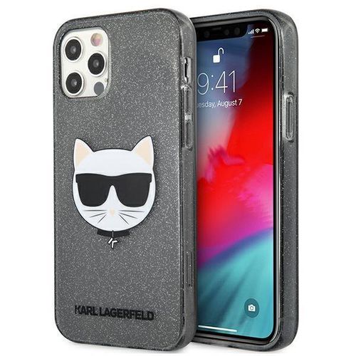 Karl Lagerfeld KLHCP12LCHTUGLB iPhone 12 Pro Max 6,7 &quot;black / black hardcase Glitter Choupette, Karl Lagerfeld 3666339002619