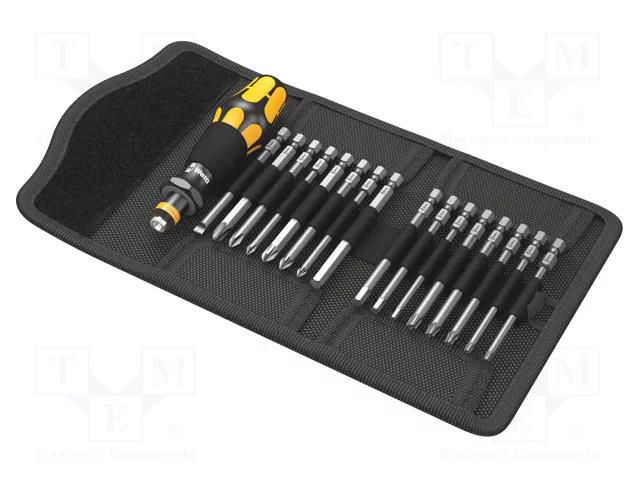 Kit: screwdrivers; Kit: case,screwdriver bits,screwdriving grip WERA WERA.05051043001