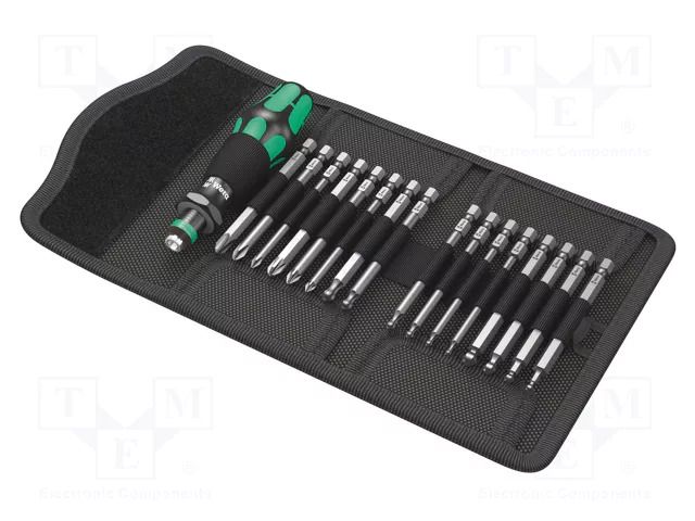 Hex key,Phillips,Pozidriv®,Torx®; 1/4"; case; 17pcs. WERA WERA.05059294001