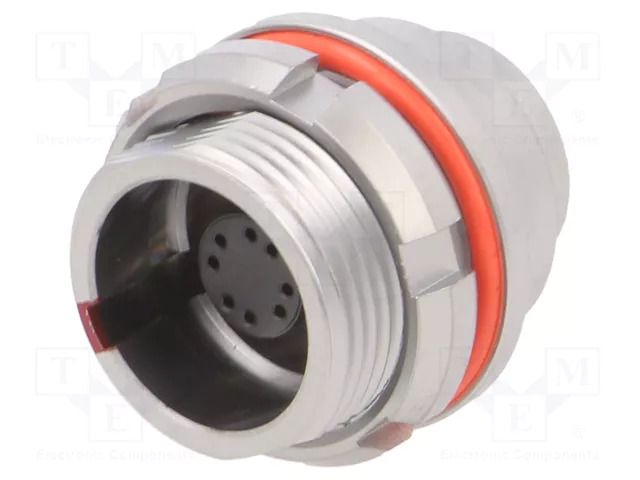 Female; for panel mounting,front side nut AMPHENOL LTW SLKCA08EEFPGCP001