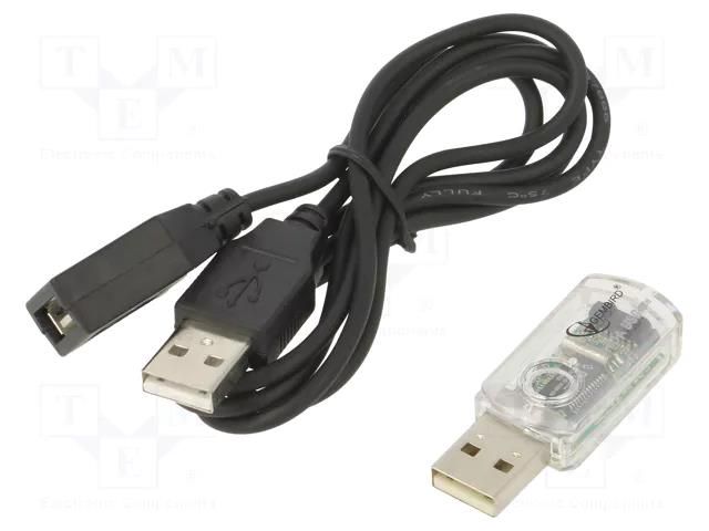 Adapter; USB 1.1; IrDA,USB A plug; transparent; Features: PnP GEMBIRD UIR-33