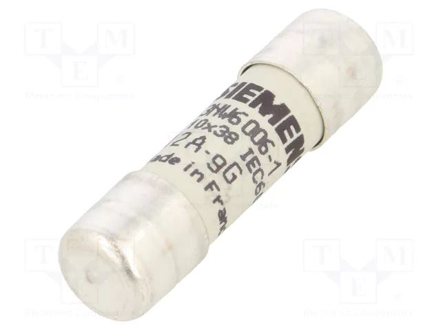 Fuse: fuse; 12A; 500VAC; gG; industrial; 10x38mm; SENTRON SIEMENS 3NW6006-1