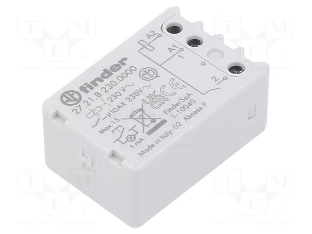 Relay: installation; bistable,impulse; NO; Ucoil: 230VAC; 27.21 FINDER 27.21.8.230.0000