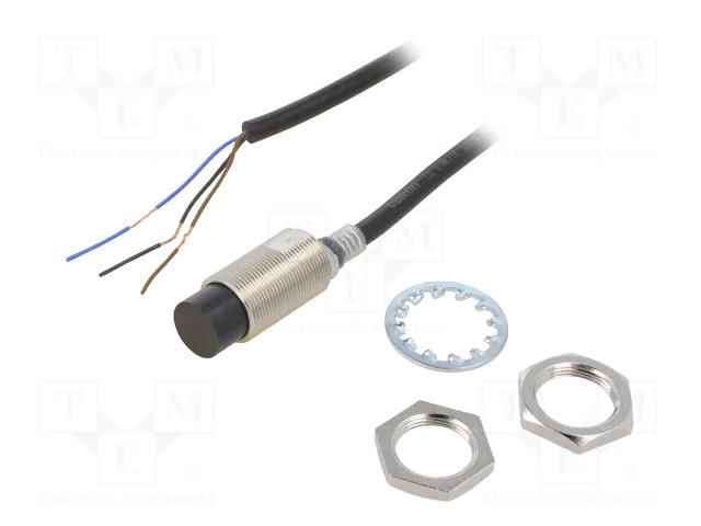 Sensor: inductive; OUT: NPN / NO; 0÷16mm; 10÷30VDC; M18; 2m; IP67 OMRON E2E-X16MC118-2M