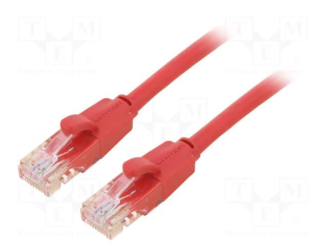 Patch cord; RJ45 plug,both sides; U/UTP; 6; CCA; PVC; red; 2m VENTION IBERH