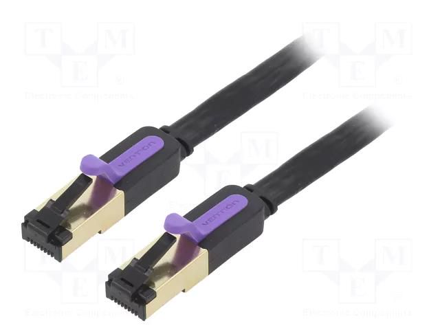 Patch cord; RJ45 plug,both sides; U/FTP; 7; stranded; Cu; PVC; 1m VENTION ICABF