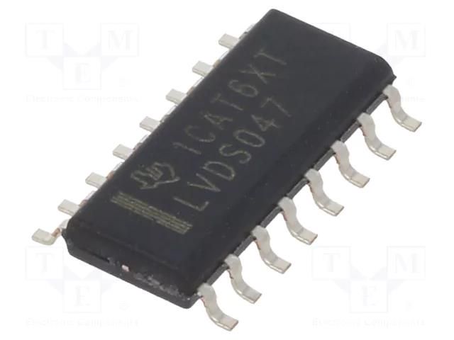 IC: interface; line driver; 400Mbps; 3÷3.6VDC; LVDS; SMD; SO16; Ch: 4 TEXAS INSTRUMENTS SN65LVDS047D