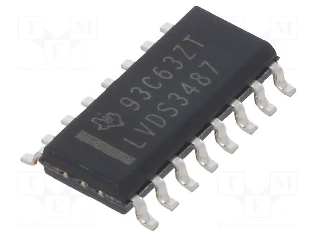 IC: interface; line driver; 400Mbps; 3÷3.6VDC; LVDS; SMD; SO16; Ch: 4 TEXAS INSTRUMENTS SN65LVDS3487D