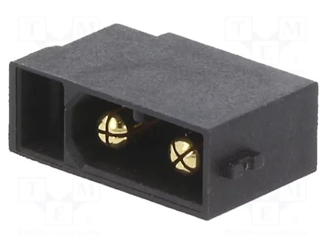 Connector: DC supply; socket; male; PIN: 4; on PCBs; THT; black; 15A AMASS XT30PB-M