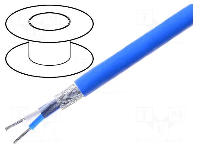 Wire; 1x2x20AWG; stranded; Cu; Insulation: PVC; blue; 305m; CPR: Eca BELDEN 9463.00305