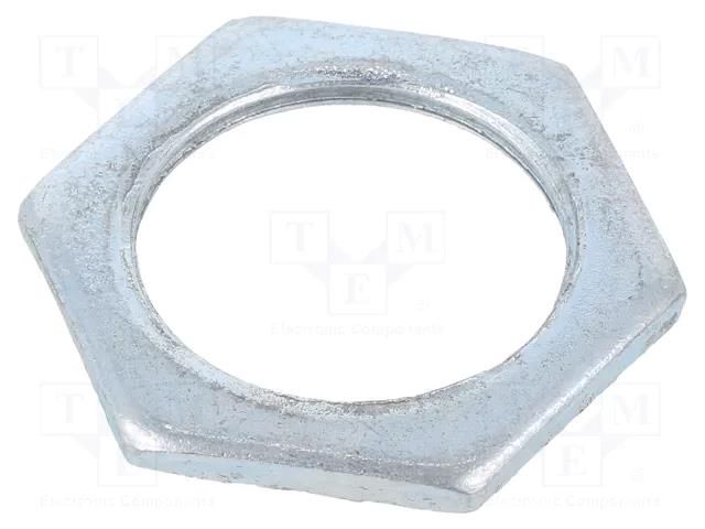 Nut; M25; galvanised steel; Thread: metric; Pitch: 1.5; -100÷300°C HELLERMANNTYTON ALS-M25-GS-ML