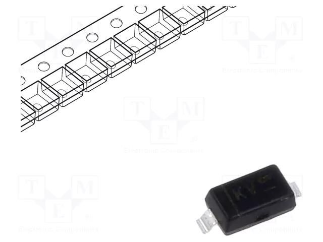 Diode: Zener; 0.5W; 12V; SMD; reel,tape; SOD123; single diode DIODES INCORPORATED DDZ12B-7