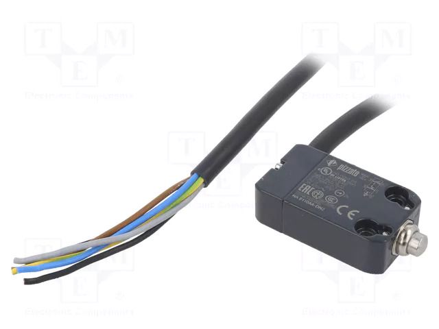 Limit switch; pin plunger Ø8mm; NO + NC; 10A; max.250VAC; cables PIZZATO ELETTRICA NAB110AA-DN2