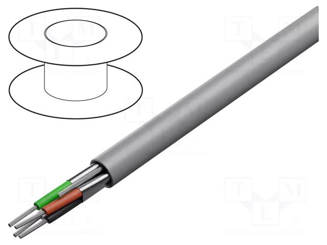 Wire; 2x2x22AWG; stranded; Cu; Insulation: PVC; grey; 305m; CPR: Eca BELDEN 8723