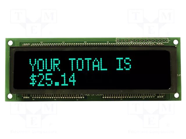 Display: VFD; alphanumeric; 16x2; Char: 9.22mm; 200cd/m2; PIN: 14 NEWHAVEN DISPLAY INTERNATIONAL M0216MD-162MDBR2-J