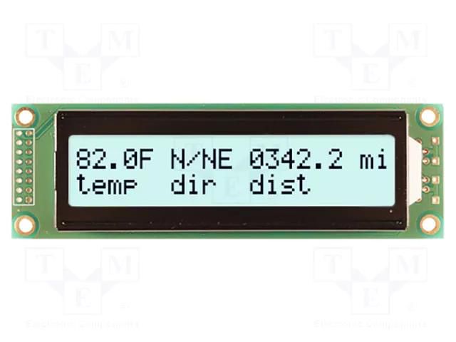 Display: LCD; alphanumeric; FSTN Positive; 20x2; white; LED; PIN: 16 NEWHAVEN DISPLAY INTERNATIONAL NHD-0220DZ-FWF
