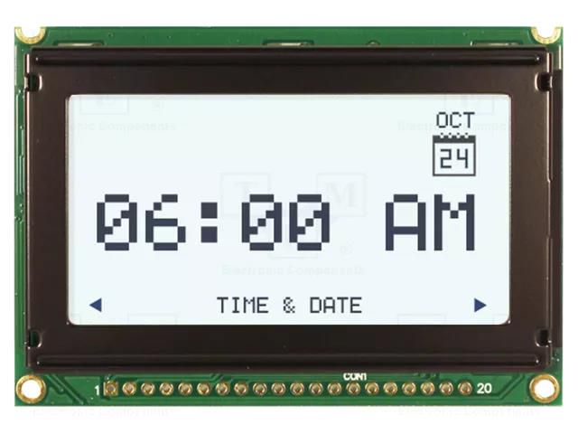 Display: LCD; graphical; 128x64; FSTN Positive; white; LED; PIN: 20 NEWHAVEN DISPLAY INTERNATIONAL NHD-12864WG-BTFHVN