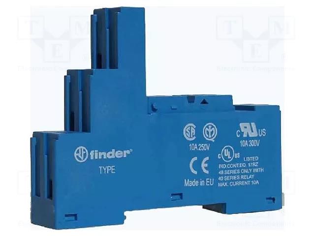 Socket; PIN: 5; 10A; 250VAC; for DIN rail mounting; -40÷70°C; IP20 FINDER 95.03