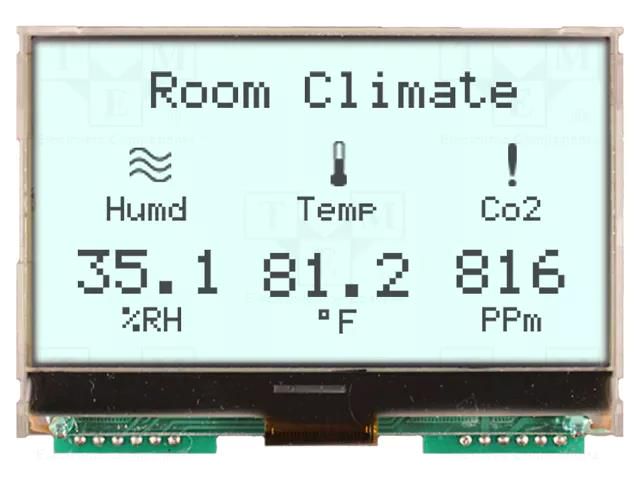 Display: LCD; graphical; 128x64; COG,FSTN Positive; white; LED NEWHAVEN DISPLAY INTERNATIONAL NHD-C12864A1Z-FWFH