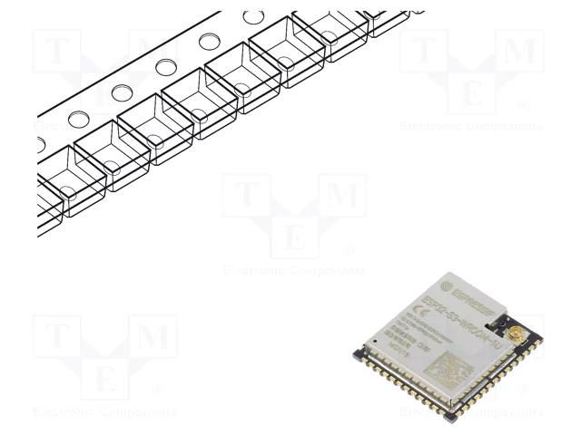 Module: IoT; Bluetooth Low Energy,WiFi; external; SMD; Cores: 2 ESPRESSIF ESP32S3-WRM1U-16