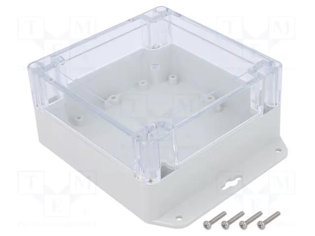 Enclosure: multipurpose; X: 120mm; Y: 120mm; Z: 60mm; ZP; light grey KRADEX ZP12012060UJPH-PC