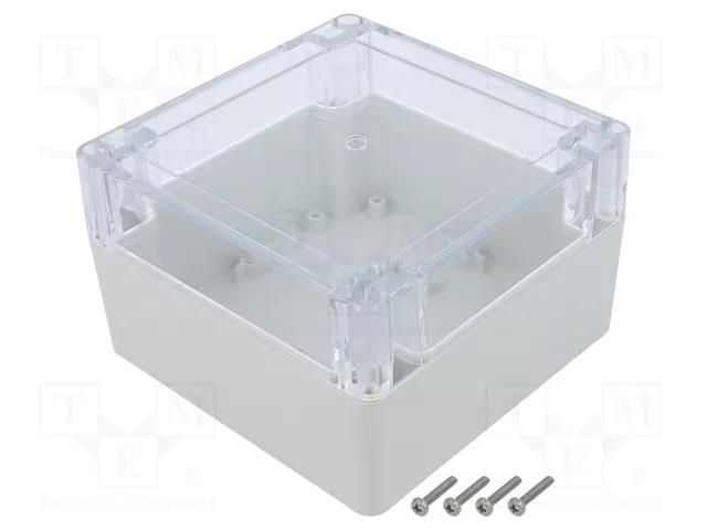Enclosure: multipurpose; X: 120mm; Y: 120mm; Z: 75mm; ZP; light grey KRADEX ZP12012075JPH-PC