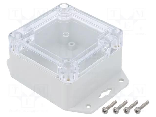 Enclosure: multipurpose; X: 75mm; Y: 75mm; Z: 45mm; ZP; polycarbonate KRADEX ZP757545UJPH-PC
