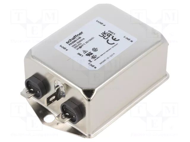 Filter: anti-interference; single-phase; 250VAC; Cx: 330nF; 470kΩ SCHAFFNER / TE Connectivity FN2090-3-06