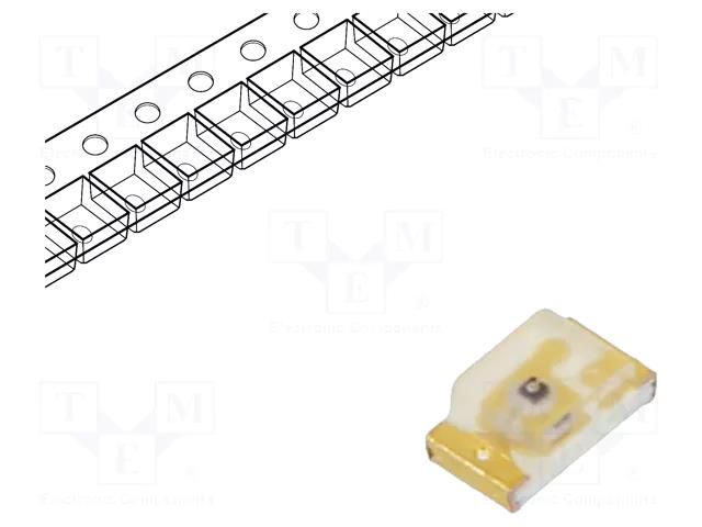 LED; green; SMD; 1608; 180÷360mcd; 2.7÷3.7VDC; 1.6x0.8x0.6mm; 120° EVERLIGHT 19-213/GHC-XS1T1N