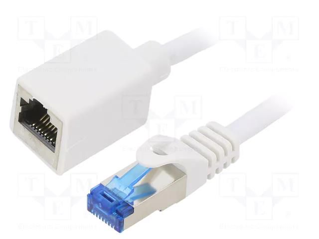 Extender Ethernet; RJ45 socket,RJ45 plug; S/FTP; 6a; Cu; LSZH LOGILINK CQX051S