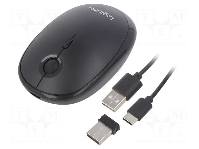 Mouse; black; USB A; wireless,optical; DPI change button; 10m LOGILINK ID0204