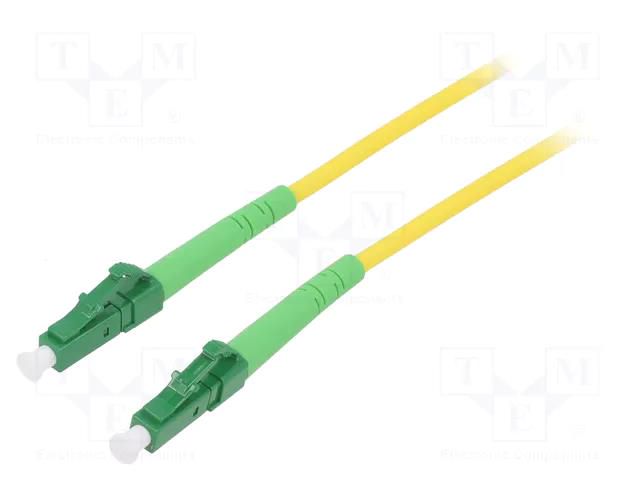 Fiber patch cord; OS2; LC/APC,both sides; 5m; LSZH; yellow Goobay LCA-LCA/OS2-050YL