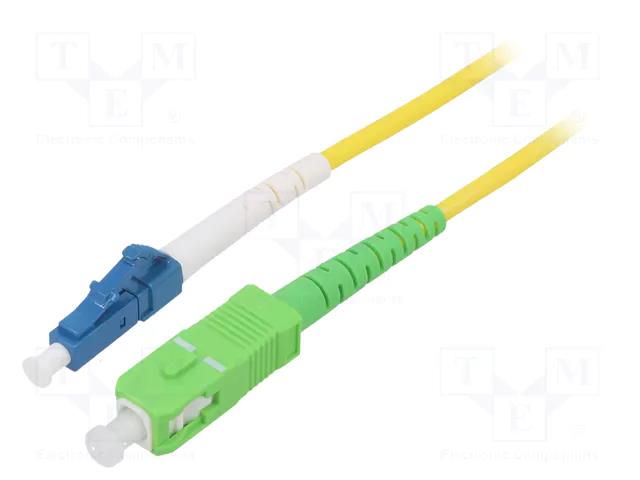 Fiber patch cord; OS2; LC/UPC,SC/APC; 30m; Optical fiber: 9/125um Goobay SCA-LCU/OS2-300YL