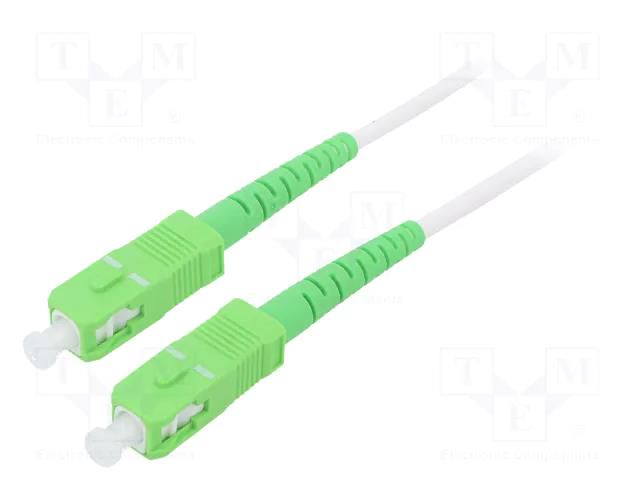 Fiber patch cord; OS2; SC/APC,both sides; 25m; LSZH; white Goobay SCA-SCA/OS2-250WH