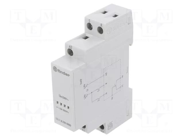 Relay: installation; bistable,impulse; SPDT; Ucoil: 230VAC; 13.11 FINDER 13.11.8.230.0000