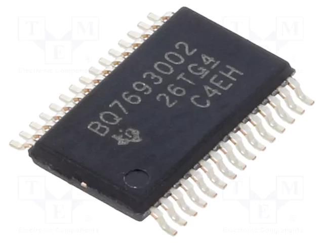 IC: PMIC; battery monitor; cell balancing function; 3.3V; TSSOP30 TEXAS INSTRUMENTS BQ7693002DBT