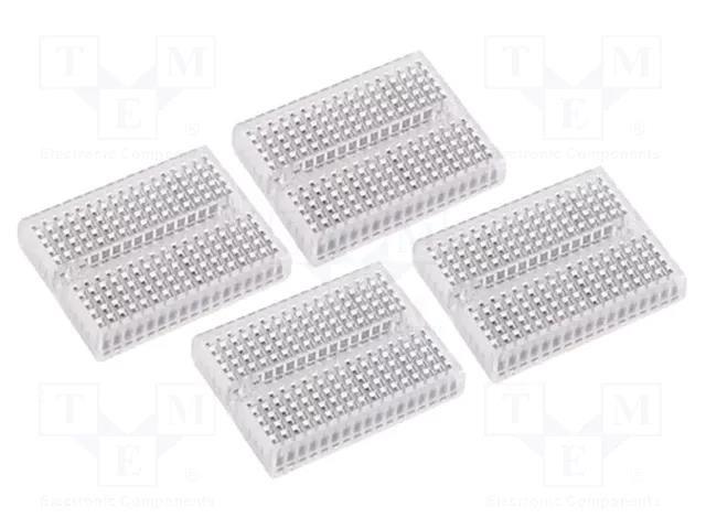 Board: universal; double sided,prototyping,solderless; 3A; 4pcs. VELLEMAN VEL-VTBB8
